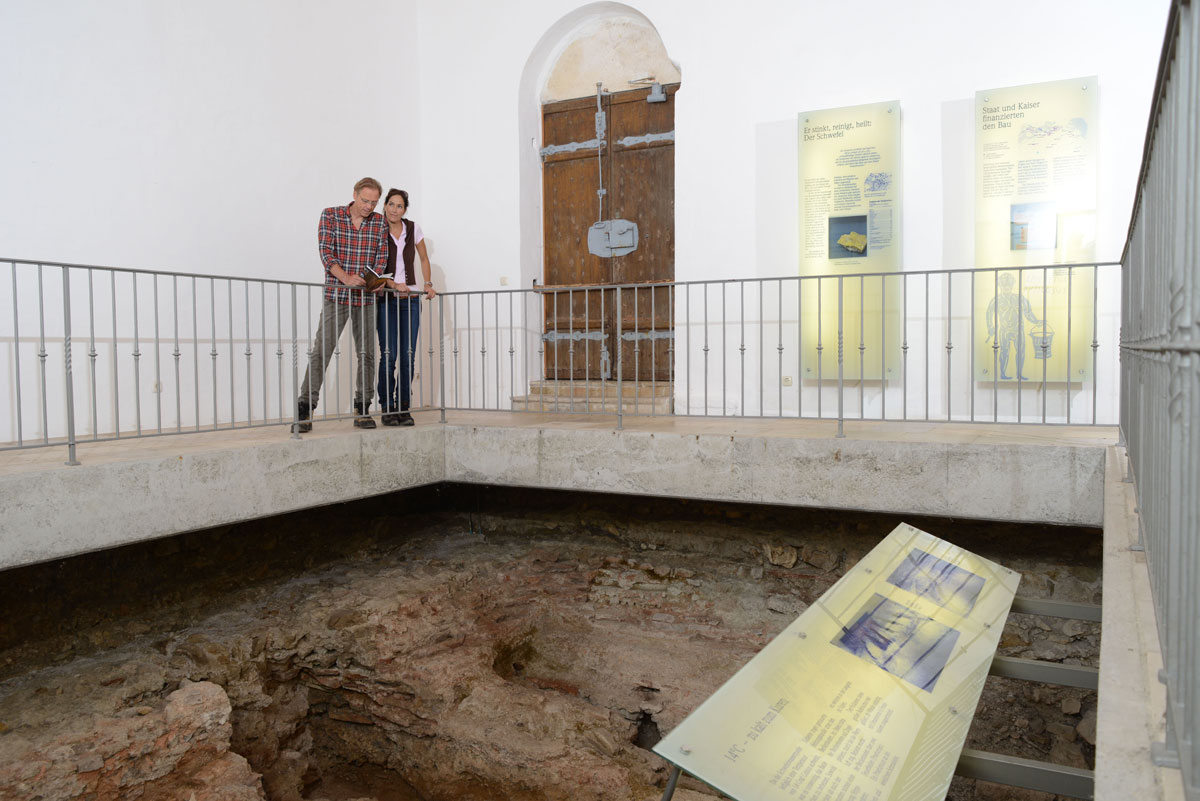 Römisches Museum für Kur- und Badewesen in der Kirche St. Andreas in Bad Gögging im Hopfenland Hallertau